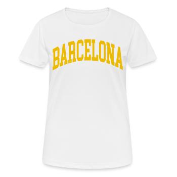 Barcelone - T-shirt respirant Femme - blanc - Devant - AI Model Female 172 dark (172cm)
