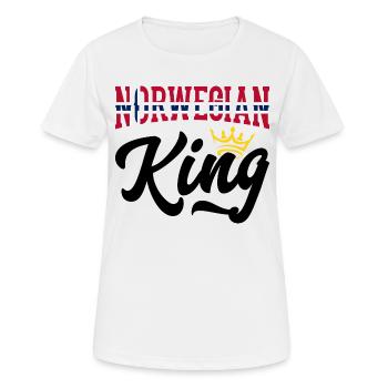 Norwegischer König Norwegen Norwegische Flagge - Frauen T-Shirt atmungsaktiv - Weiß - Vorne - AI Model Female 172 dark (172cm)