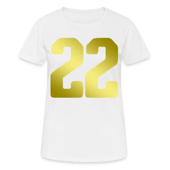22 Number jersey - Women's Breathable T-Shirt - white - Front - AI Model Female 172 dark (172cm)