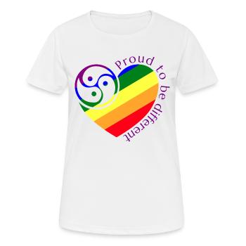 Proud to be different 1 - Frauen T-Shirt atmungsaktiv - Weiß - Vorne - AI Model Female 172 dark (172cm)