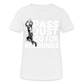 Pass, Just Go For Rebounds 2 - Frauen T-Shirt atmungsaktiv - Weiß - Vorne - AI Model Female 172 dark (172cm)
