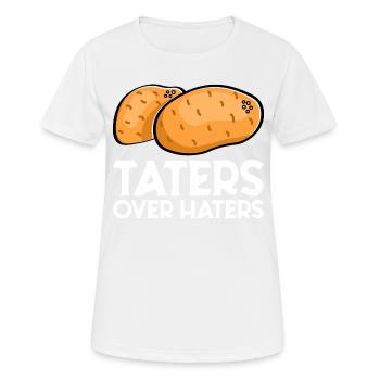 Taters Over Haters 7 - Frauen T-Shirt atmungsaktiv - Weiß - Vorne - AI Model Female 172 dark (172cm)