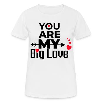 YOU ARE MY BIG LOVE - Women's Breathable T-Shirt - white - Front - AI Model Female 172 dark (172cm)
