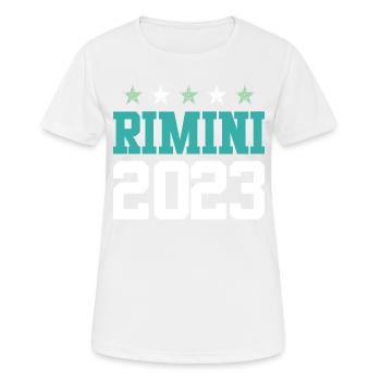 Rimini 2023 - T-shirt respirant Femme - blanc - Devant - AI Model Female 172 dark (172cm)