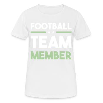 Équipe de football - T-shirt respirant Femme - blanc - Devant - AI Model Female 172 dark (172cm)