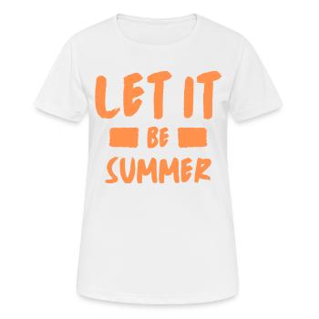 Let it be summer - Women's Breathable T-Shirt - white - Front - AI Model Female 172 dark (172cm)
