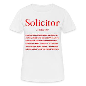 Rechtsanwalt Definition - Frauen T-Shirt atmungsaktiv - Weiß - Vorne - AI Model Female 172 dark (172cm)