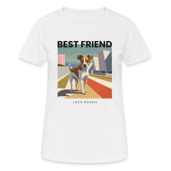 Bester Freund Jack Russel - Frauen T-Shirt atmungsaktiv - Weiß - Vorne - AI Model Female 172 dark (172cm)