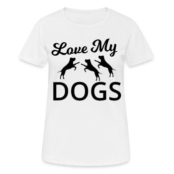 Hund Dog - Frauen T-Shirt atmungsaktiv - Weiß - Vorne - AI Model Female 172 dark (172cm)