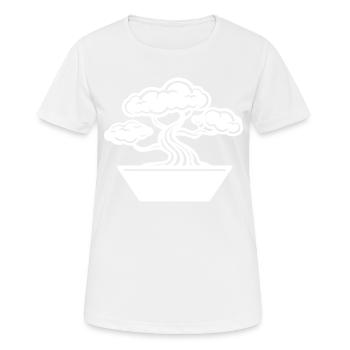 Tree Bonsai Symbol - Women's Breathable T-Shirt - white - Front - AI Model Female 172 dark (172cm)
