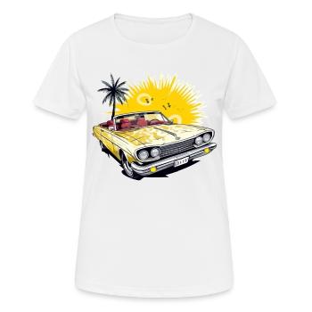 Voiture cabriolet américaine - T-shirt respirant Femme - blanc - Devant - AI Model Female 172 dark (172cm)