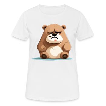 Titi, der traurige Bär - Frauen T-Shirt atmungsaktiv - Weiß - Vorne - AI Model Female 172 dark (172cm)