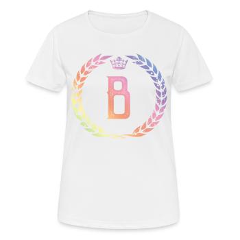 B Buchstabe Kranz - Frauen T-Shirt atmungsaktiv - Weiß - Vorne - AI Model Female 172 dark (172cm)