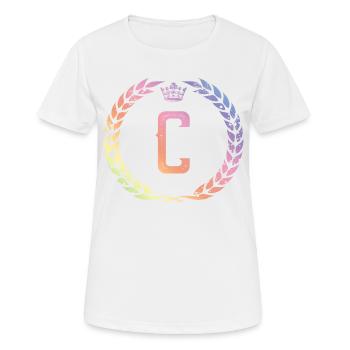 C Buchstabe Kranz - Frauen T-Shirt atmungsaktiv - Weiß - Vorne - AI Model Female 172 dark (172cm)