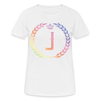 J letter wreath - Women's Breathable T-Shirt - white - Front - AI Model Female 172 dark (172cm)
