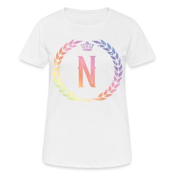 N letter wreath - Women's Breathable T-Shirt - white - Front - AI Model Female 172 dark (172cm)