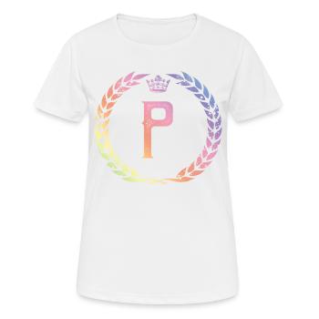 P letter wreath - Women's Breathable T-Shirt - white - Front - AI Model Female 172 dark (172cm)