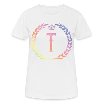 Couronne de lettres T - T-shirt respirant Femme - blanc - Devant - AI Model Female 172 dark (172cm)