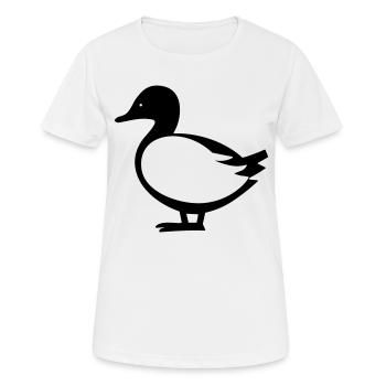 Ente - Frauen T-Shirt atmungsaktiv - Weiß - Vorne - AI Model Female 172 dark (172cm)