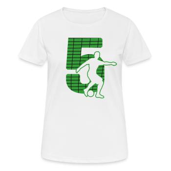 soccer sport soccer terrain de soccer - T-shirt respirant Femme - blanc - Devant - AI Model Female 172 dark (172cm)