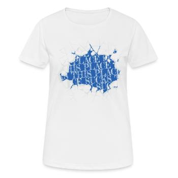 statement happy 2019 spaceship alien pun - Frauen T-Shirt atmungsaktiv - Weiß - Vorne - AI Model Female 172 dark (172cm)