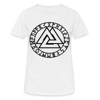 Viking Valknut Celtic Symbols Celts - Women's Breathable T-Shirt - white - Front - AI Model Female 172 dark (172cm)