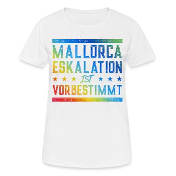 Mallorca Eskalation - Frauen T-Shirt atmungsaktiv - Weiß - Vorne - AI Model Female 172 dark (172cm)