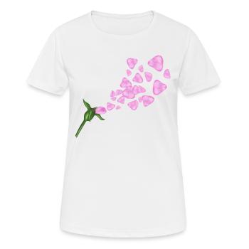 Rose au vent - T-shirt respirant Femme - blanc - Devant - AI Model Female 172 dark (172cm)