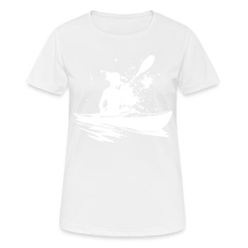 Kayak Canoe Women Kayaking Men's Kayak - Women's Breathable T-Shirt - white - Front - AI Model Female 172 dark (172cm)