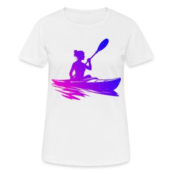 Kajak Damen Kajakfahren Kayak Kanu Herren - Frauen T-Shirt atmungsaktiv - Weiß - Vorne - AI Model Female 172 dark (172cm)