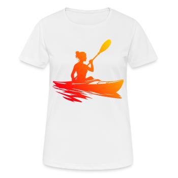 Canoë Kayak Femme Kayak Kayak Homme - T-shirt respirant Femme - blanc - Devant - AI Model Female 172 dark (172cm)