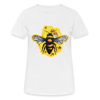 Honigbiene im Sommer - Frauen T-Shirt atmungsaktiv - Weiß - Vorne - AI Model Female 172 dark (172cm)