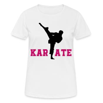 karate - Frauen T-Shirt atmungsaktiv - Weiß - Vorne - AI Model Female 172 dark (172cm)