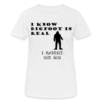 Bigfoot is Real - Women's Breathable T-Shirt - white - Front - AI Model Female 172 dark (172cm)