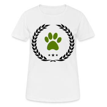 pfote kranz - Frauen T-Shirt atmungsaktiv - Weiß - Vorne - AI Model Female 172 dark (172cm)