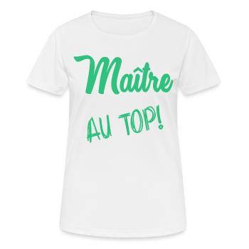MASTER - Women's Breathable T-Shirt - white - Front - AI Model Female 172 dark (172cm)