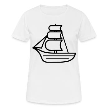 Bateau pirate - T-shirt respirant Femme - blanc - Devant - AI Model Female 172 dark (172cm)