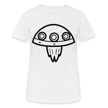soucoupe volante - T-shirt respirant Femme - blanc - Devant - AI Model Female 172 dark (172cm)