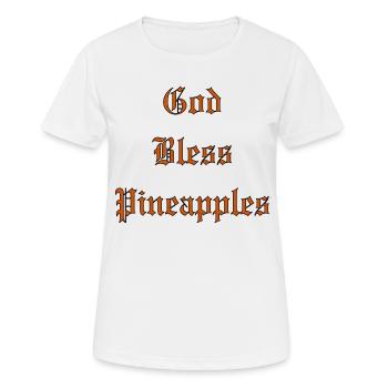 GodBlessPineapples - Women's Breathable T-Shirt - white - Front - AI Model Female 172 dark (172cm)