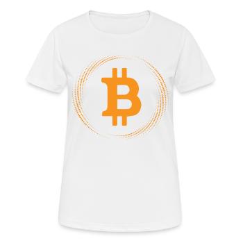 Bitcoin Ellipse Oval Master Future of Money Design - Frauen T-Shirt atmungsaktiv - Weiß - Vorne - AI Model Female 172 dark (172cm)