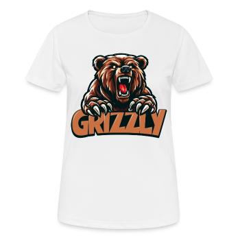 Grizzly-Team - Frauen T-Shirt atmungsaktiv - Weiß - Vorne - AI Model Female 172 dark (172cm)