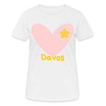 Davos - Ski - Ski - Suisse - Vacances au ski - T-shirt respirant Femme - blanc - Devant - AI Model Female 172 dark (172cm)