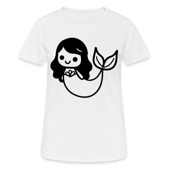 Sirène - T-shirt respirant Femme - blanc - Devant - AI Model Female 172 dark (172cm)