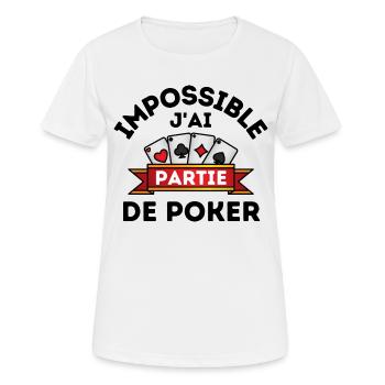 Poker - T-shirt respirant Femme - blanc - Devant - AI Model Female 172 dark (172cm)