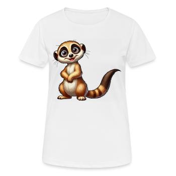 Meerkat - Women's Breathable T-Shirt - white - Front - AI Model Female 172 dark (172cm)