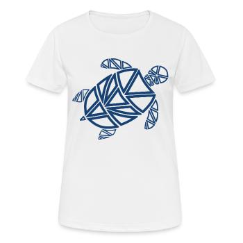 Tortue - T-shirt respirant Femme - blanc - Devant - AI Model Female 172 dark (172cm)