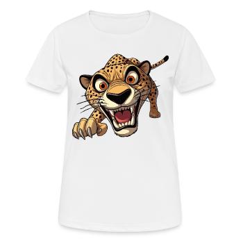 Geparden-Angriffe - Frauen T-Shirt atmungsaktiv - Weiß - Vorne - AI Model Female 172 dark (172cm)