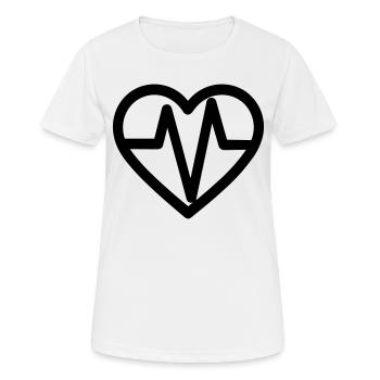 heartbeat - Women's Breathable T-Shirt - white - Front - AI Model Female 172 dark (172cm)