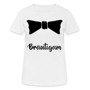 noeud papillon marié - T-shirt respirant Femme - blanc - Devant - AI Model Female 172 dark (172cm)