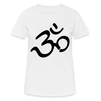 Symbole Om - T-shirt respirant Femme - blanc - Devant - AI Model Female 172 dark (172cm)